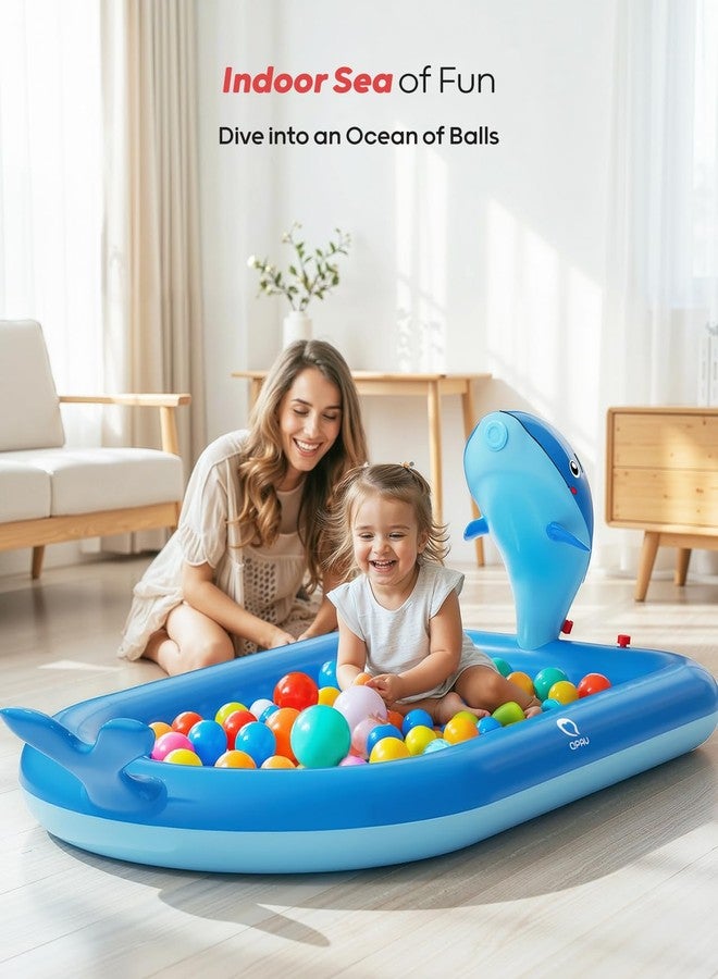 QPAU Unique Gifts for One Year Old,Blue Whale Toy Splash Pad for Toddlers,Inflatable Pool for Birthday Girl＆Boy Gifts 1 Year Old Girl＆Boy Gifts - Image 3