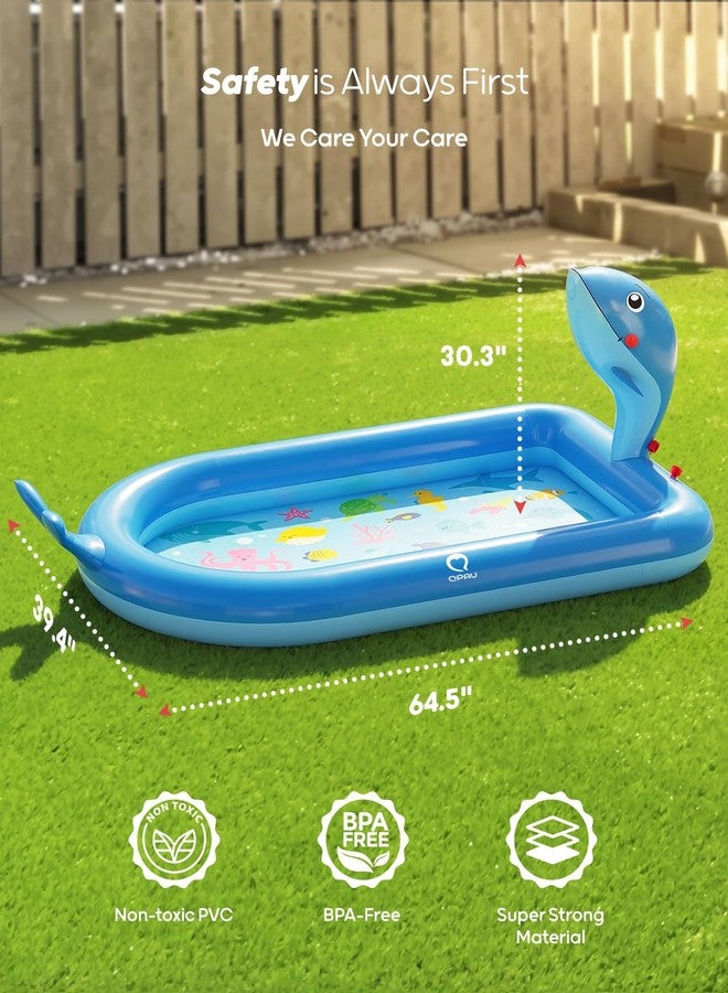 QPAU Unique Gifts for One Year Old,Blue Whale Toy Splash Pad for Toddlers,Inflatable Pool for Birthday Girl＆Boy Gifts 1 Year Old Girl＆Boy Gifts - Image 5