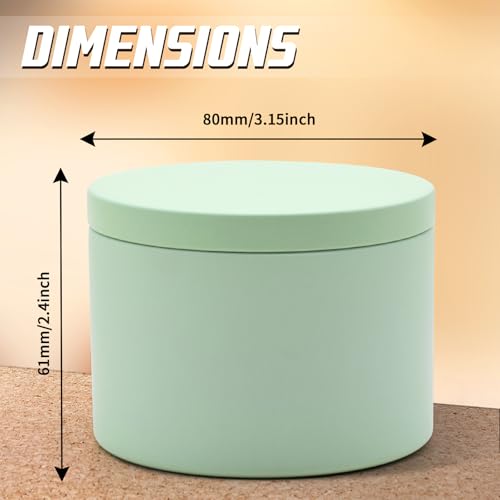 YJHSS 24-Pack 8oz Candle Tins with Lids, Metal Candle Jars for Candle Making, Bulk Empty Containers for Beginners & DIY Storage -Green - Image 2