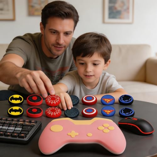 Jaeespon 6PCS Thumb Grip Stick Cover, Wireless Controllers Game Remote Joystick Cap, Non-Slip Silicone Handle Protection Cover Brand - Image 4
