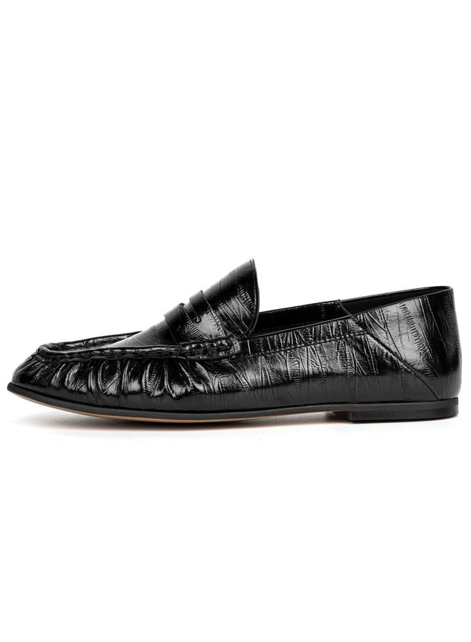 BeeLg Penny Loafers for Women Suede Flats Shoes Casual Loafer Dressy Vintage Work Business Flat Shoe, Black, 10 - Image 4