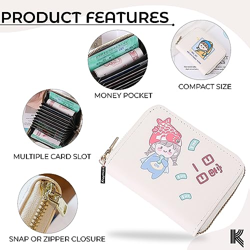 Kraptick Card Holder for Women - Elegant and Versatile Card Organizer, Credit Cardholder, Card Pouch, Card Case (White) - Image 3