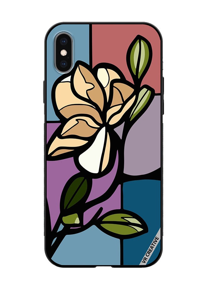 VR CREATIVE Protective Case Cover For Apple iPhone X/XS Rose Design Multicolour - Image 1