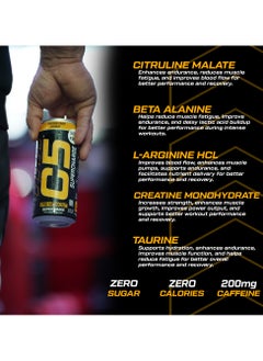 C5 Energy C5 Energy Drink Supercharge Passion Fruit Mango Pre Workout - Sugar Free, Zero Calories, 200mg High Caffeine , Creatine - Beta Alanine - Citrulline Malate - High-Performance Pre-Workout Booster Supplement Pack of 12  - Image 5