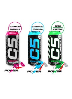 C5 Energy C5 Energy Drink Supercharge Passion Fruit Mango Pre Workout - Sugar Free, Zero Calories, 200mg High Caffeine , Creatine - Beta Alanine - Citrulline Malate - High-Performance Pre-Workout Booster Supplement Pack of 12  - Image 3