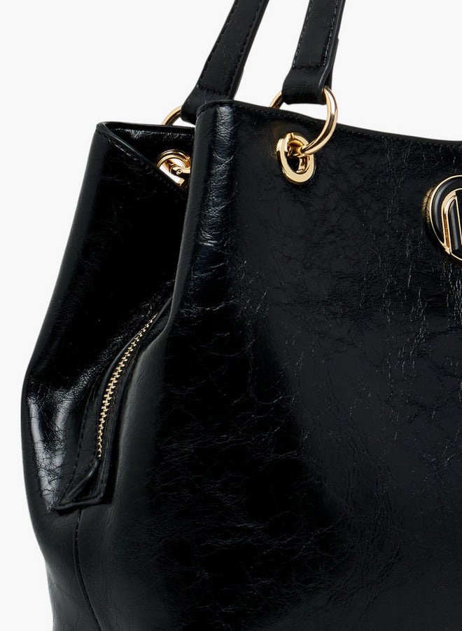 لو كونفورت حقيبة يد نسائية بتصميم بارز مع حزام قابل للفصل وإغلاق بسحاب - Image 5