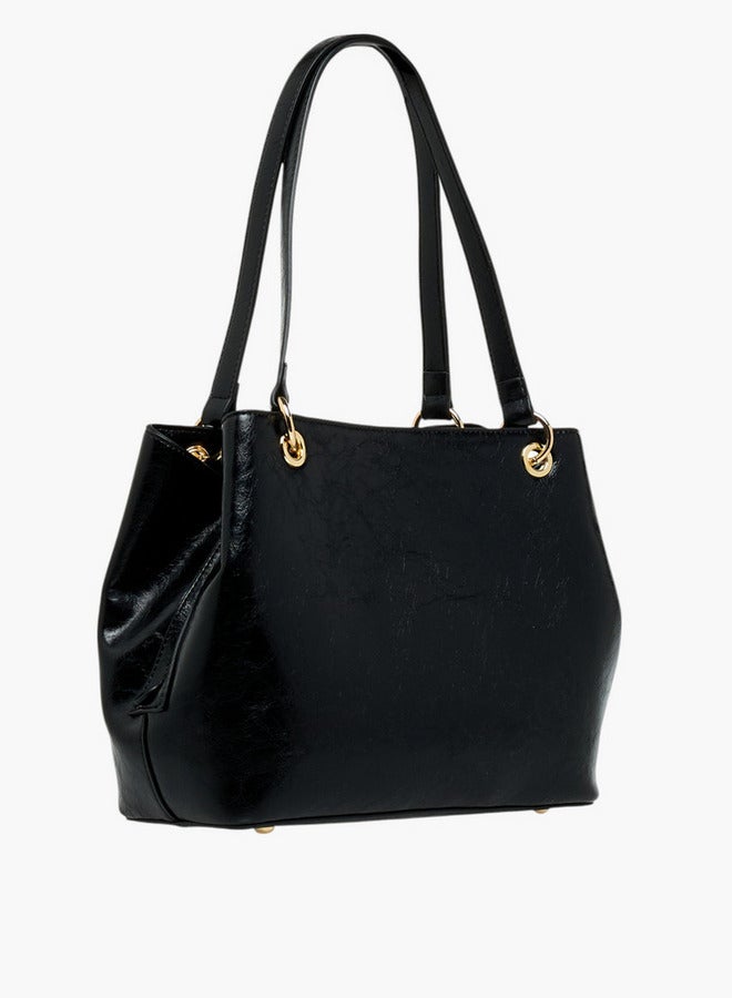 لو كونفورت حقيبة يد نسائية بتصميم بارز مع حزام قابل للفصل وإغلاق بسحاب - Image 4