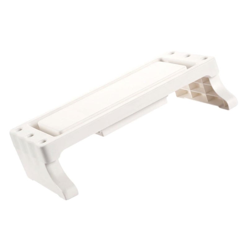 White Elevated Laptop Stand Desktop Shelf Organizer with Pen Storage for Home Office - Image 2