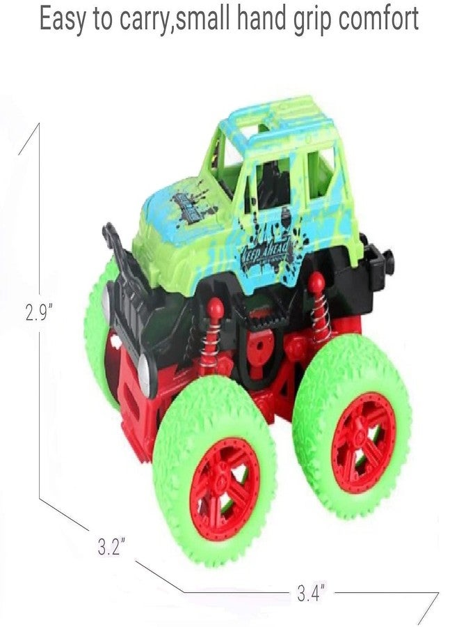 IndusBay® 4WD Monster Truck Offroad Cars Push and Go Toy Trucks Friction Powered Cars 4 Wheel Drive Vehicles for Toddlers Children Boys Girls Kids Gift, Green - Image 4