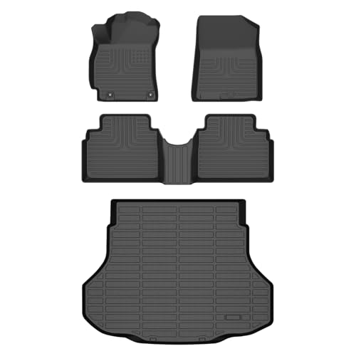 HAFIDI® Floor Mats & Cargo Liner Set Fit for 2021-2026 Hyundai Elantra & Elantra N (Not for Hybrird) All Weather TPE Anti-Slip Car Full Set Floor Liners Custom Accessories - Black - Image 1