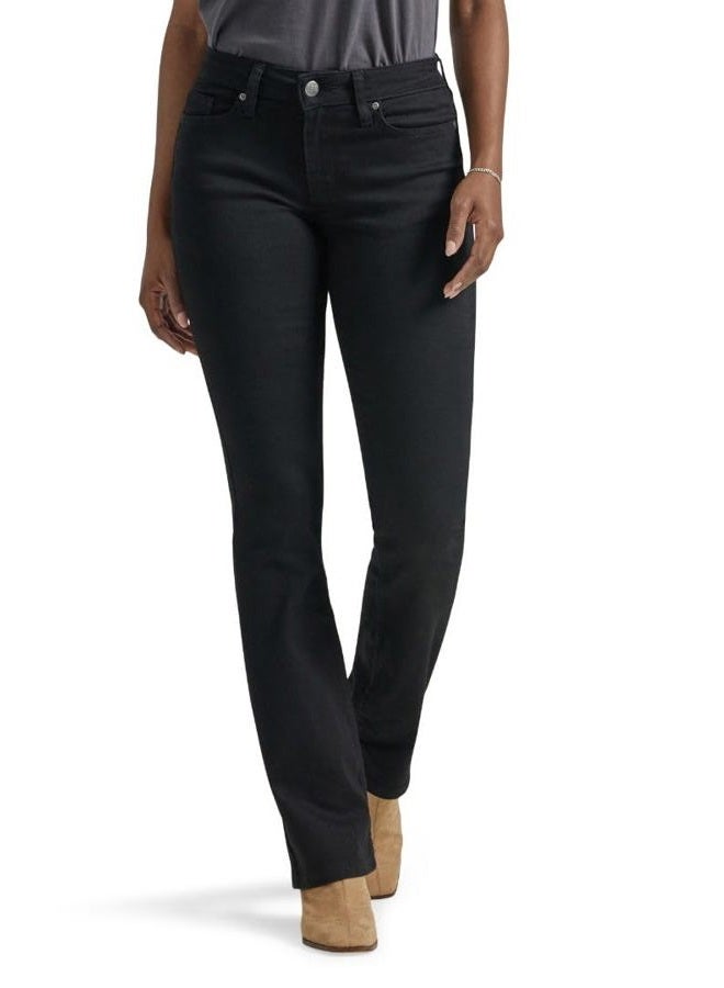 LEE Women's Petite Regular Fit Bootcut Jean, Black, 30 Short - Image 1