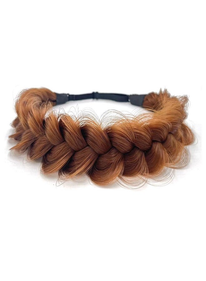 TOECWEGR Oecwegr Synthetic Hair Braided Headband Classic Wide Strands Wedding Disorderly Fluffy Braids Wig Band Women Beauty Accessory - Image 1