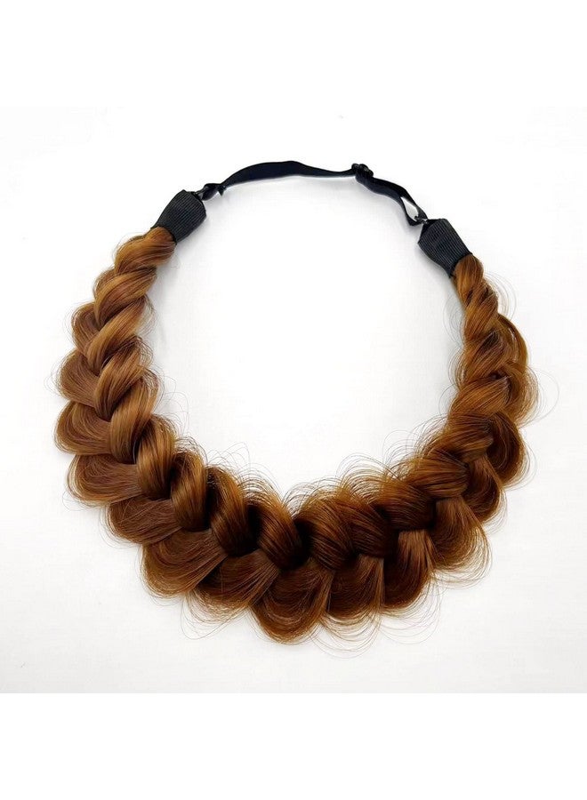 TOECWEGR Oecwegr Synthetic Hair Braided Headband Classic Wide Strands Wedding Disorderly Fluffy Braids Wig Band Women Beauty Accessory - Image 4