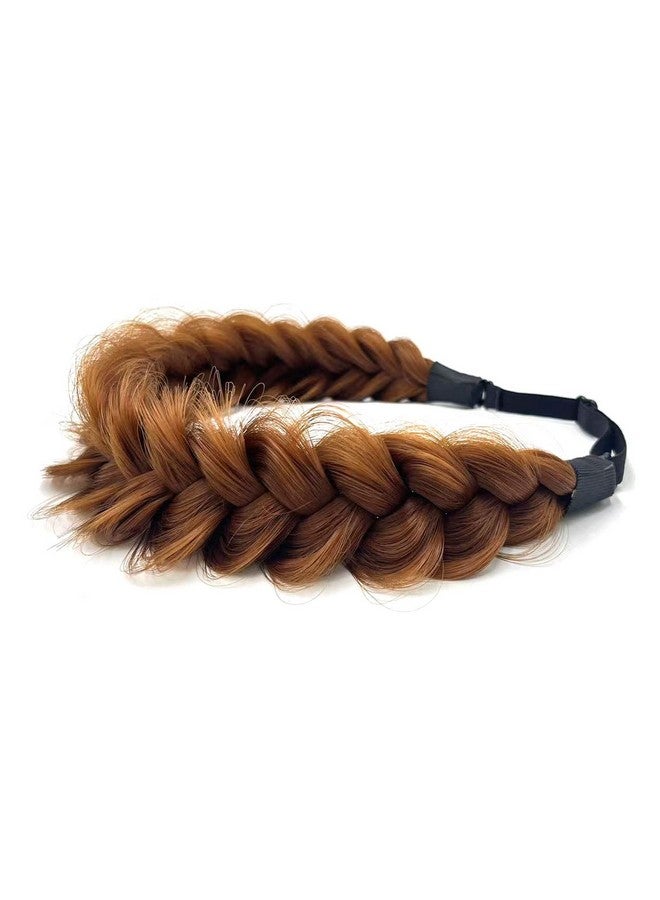 TOECWEGR Oecwegr Synthetic Hair Braided Headband Classic Wide Strands Wedding Disorderly Fluffy Braids Wig Band Women Beauty Accessory - Image 3