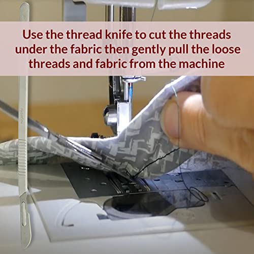 Madam Sew Birds Nest Untangling Tool Kit – Thread Hook and Stitch Releaser Set with Spare Blade Resolves Thread Bunching Under Fabric and Embroidery Hoops – Long Steel Quilting and Sewing Tools - Image 5