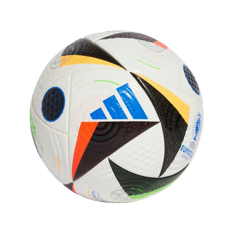 Adidas كرة القدم أديداس فوسبالليبي يورو 2024 كرة الجودة الاحترافية فيفا IQ3682، للجنسين، كرة قدم، أبيض/أسود/أزرق متوهج، 5 - Image 1