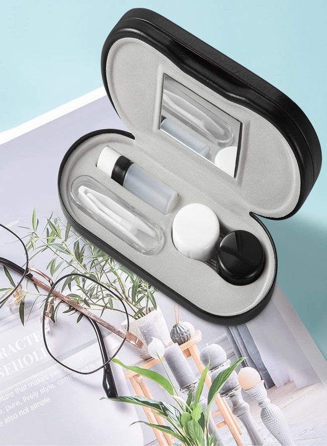 AITIME 2 in 1 Double Sided Portable Contact Lens and Eyeglasses Case - Marbling, Multifunction, Durable, Compact, Portable Storage Kit - Image 2