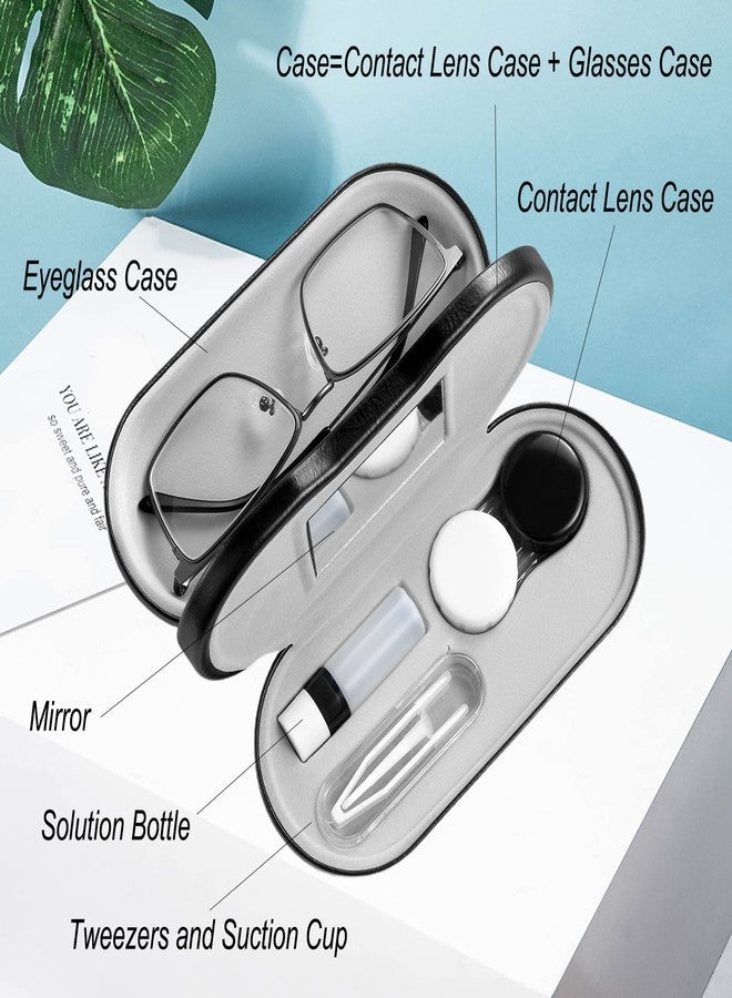 AITIME 2 in 1 Double Sided Portable Contact Lens and Eyeglasses Case - Marbling, Multifunction, Durable, Compact, Portable Storage Kit - Image 5