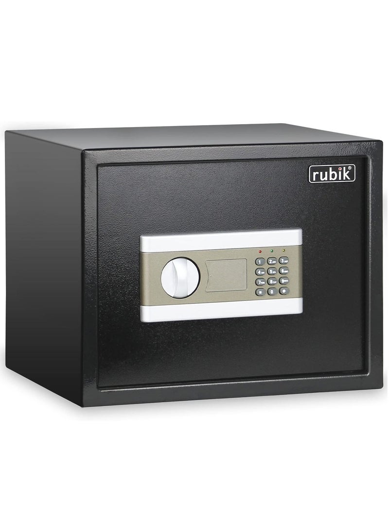 Rubik Safe Box A4 Document Size With Digital Lock and Override Key For Home Office Shop Business RB-30EP (30x38x30cm) Black - Image 1