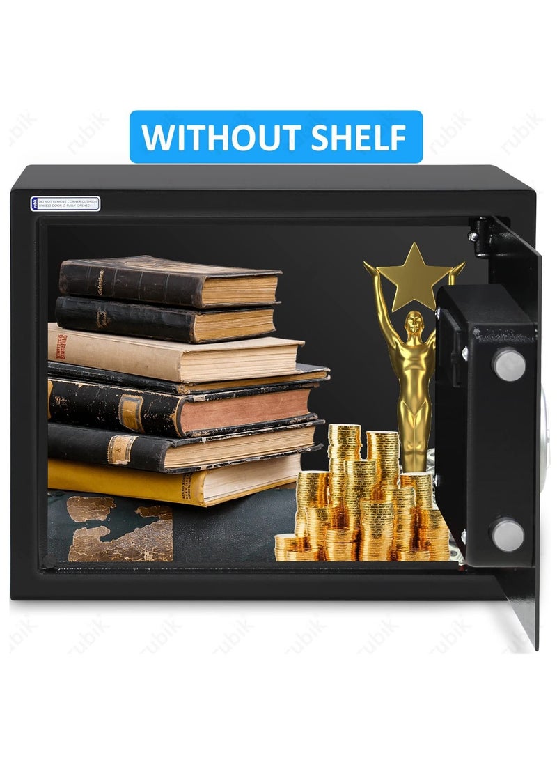 Rubik Safe Box A4 Document Size With Digital Lock and Override Key For Home Office Shop Business RB-30EP (30x38x30cm) Black - Image 4