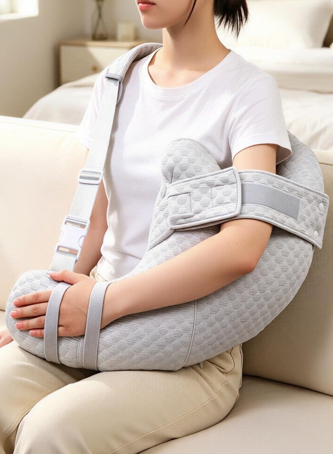 KUAZIDAR Shoulder Pillow Rotator Cuff Pillow - Arm Sling Side Sleeper Pillows for Adults, Post Shoulder Surgery Rotator Cuff Brace, Neck, Shoulder Pain, Post surgery gifts, Light Gray - Image 1