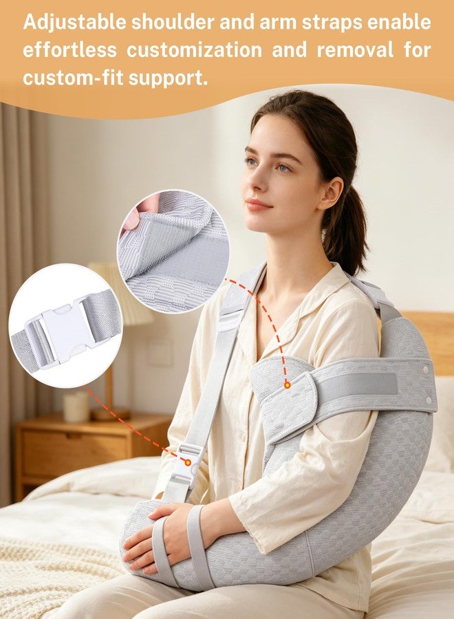 KUAZIDAR Shoulder Pillow Rotator Cuff Pillow - Arm Sling Side Sleeper Pillows for Adults, Post Shoulder Surgery Rotator Cuff Brace, Neck, Shoulder Pain, Post surgery gifts, Light Gray - Image 3