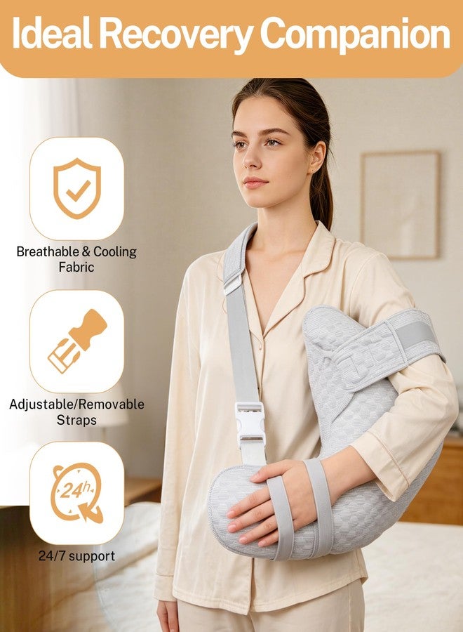 KUAZIDAR Shoulder Pillow Rotator Cuff Pillow - Arm Sling Side Sleeper Pillows for Adults, Post Shoulder Surgery Rotator Cuff Brace, Neck, Shoulder Pain, Post surgery gifts, Light Gray - Image 2