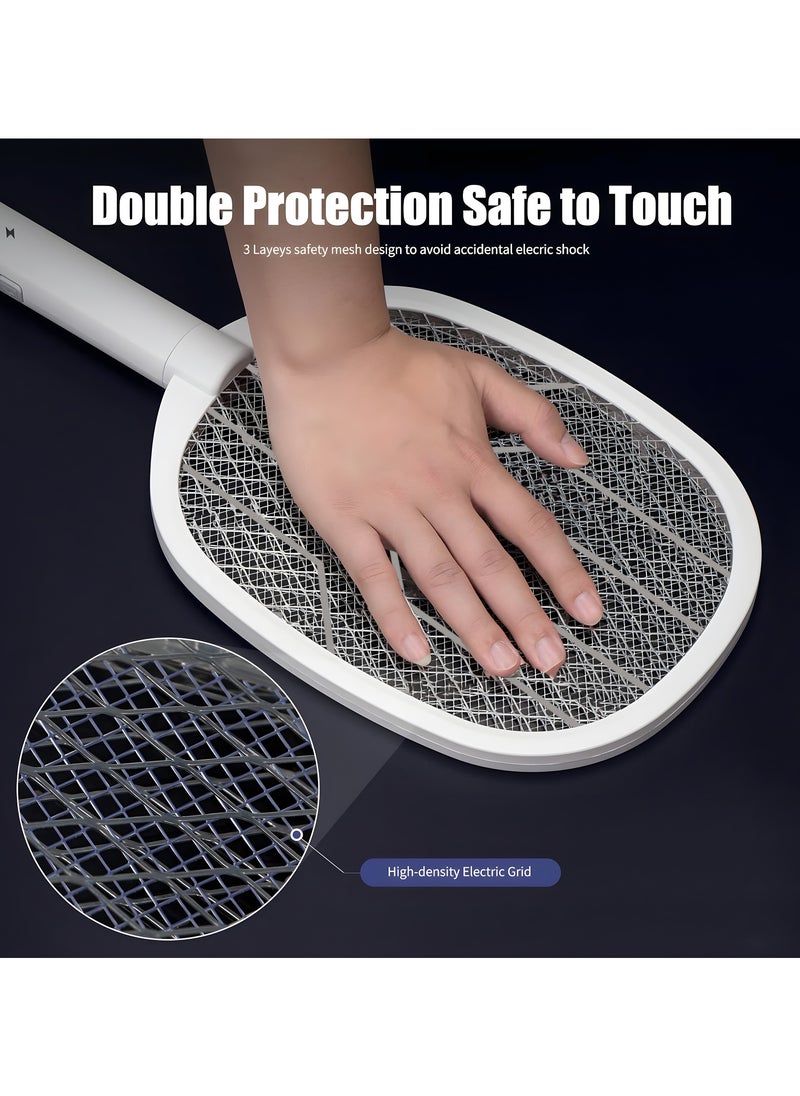VMK GLOBAL - VMK Electric Mosquito Zapper, USB Rechargeable Fly Killer Racket, 5000V High Power Fly Zapper, Bug Zapper Racket with Charging base, Mosquito Killer Racket for Insect Killer for Flies, Gnats, and More - Image 1