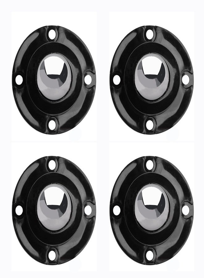 PlusRoc 4 Pack Stainless Steel Self Adhesive Caster Wheels for Mop Bucket, Load Capacity 28LBS Per Wheel for Furniture - Image 1