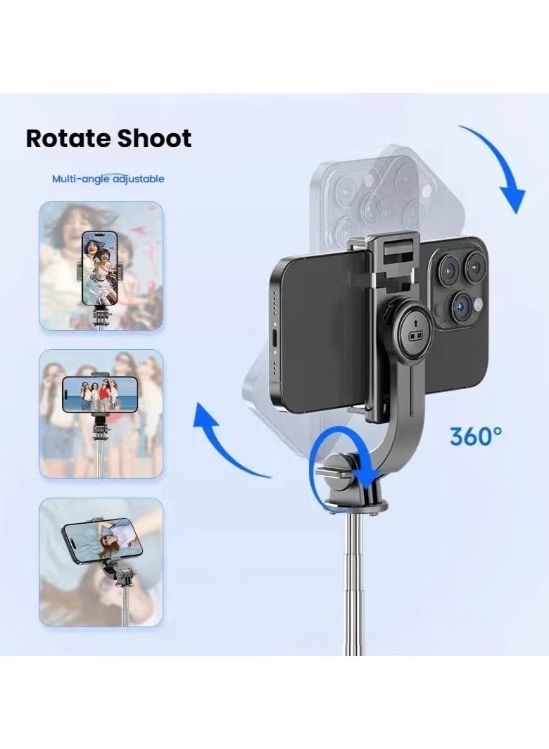HPRT 1700mm Wireless Selfie Stick Tripod, Extendable Phone Stand with Bluetooth Remote, Foldable Monopod for Live Streaming, Vlogging, Travel (Black) - Image 4