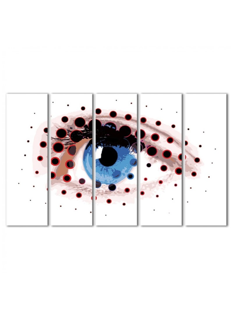Generic - Wall painting - drawing of an eye - 1526 - divided into five equal pieces - Image 1