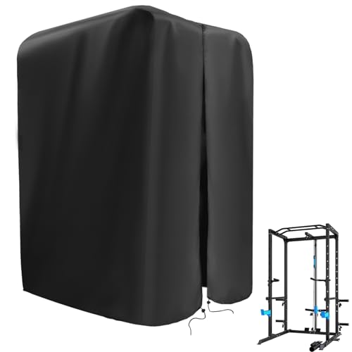Guisong Gym Rack Cover with Waterproof Zipper, Protective Cover for Squat Rack and Weight Lifting Machine,Home Gym Workout Equipment Covers for Indoor or Outdoor-55.8"W x 40"D x 80"H - Image 1