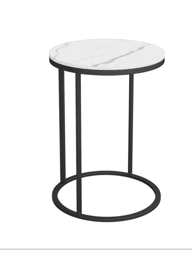 C&C Home - Set of 2 Multipurpose Nordic Japanese Style Marble Side Table Bedside Table Durable Coffee Table for Bedroom Living Room Home Office Furniture 40x60 and 30x50 cm (Fully Assembled) - Image 1
