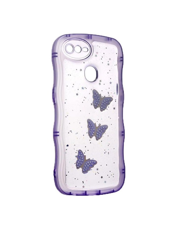 Shockproof Plastic Back Cover for Oppo F9, A5S - Purple - Image 2