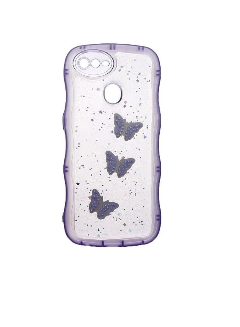 Shockproof Plastic Back Cover for Oppo F9, A5S - Purple - Image 1