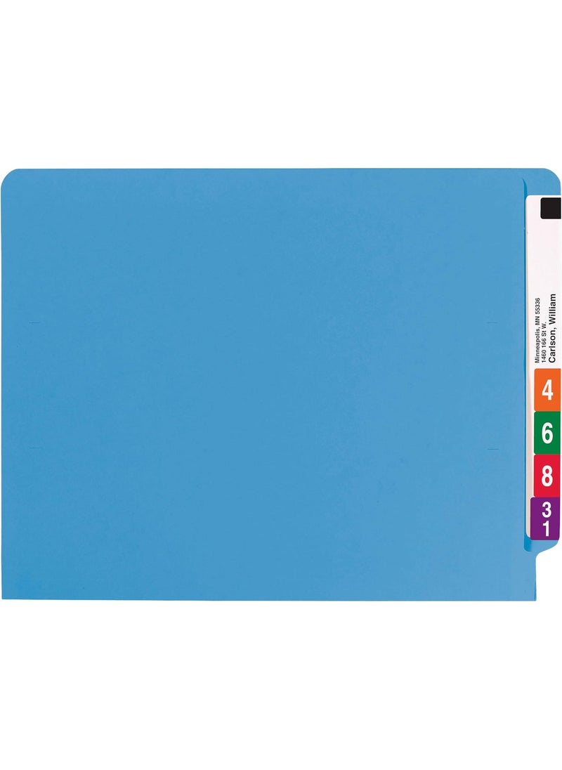 Smead Smead End Tab Classification File Folder 2 Dividers 2 Expansion Letter Size Blue 10 per Box 26836  - Image 3