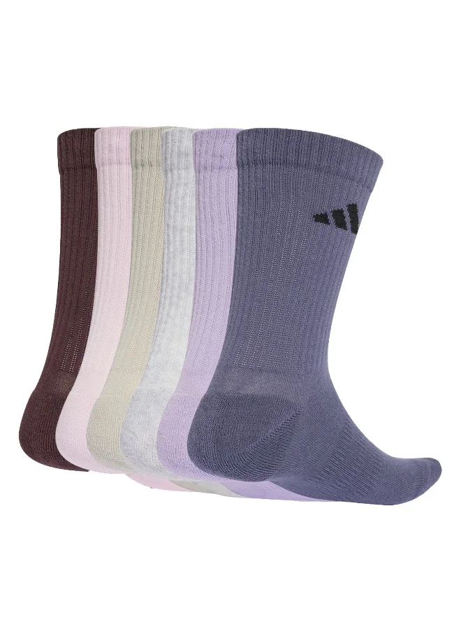 Adidas C Newlogocrw 6P Red Training Socks For Unisex 5.5K - 7K