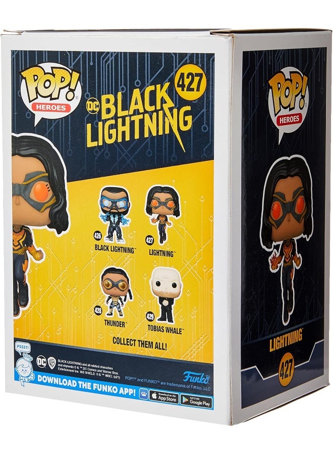 Funko 57590 Pop! Heroes Black Lightning with Lightning Vinyl Figure, One Size - Image 5