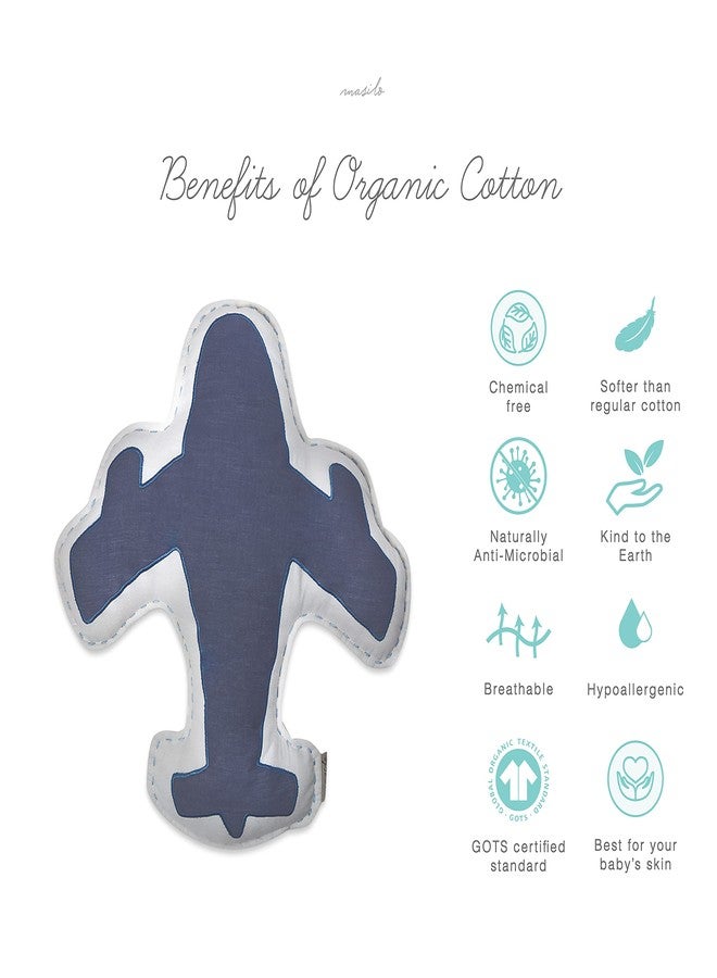 Masilo Organic Cotton Baby/Kids Shaped Cushion Baby, Kids- Soft & Skin Friendly Shape Cushion for Newborns-Kids Pillow Airplane - Image 3