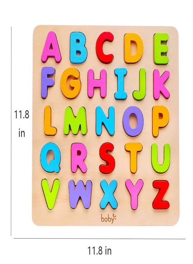 Boby Wooden Alphabet Puzzle Toys, ABC Letter & Number Puzzles for Toddlers 3 Year Old, Preschool Learning Toys for Kids, Educational Gift for Boys Girls - Image 4