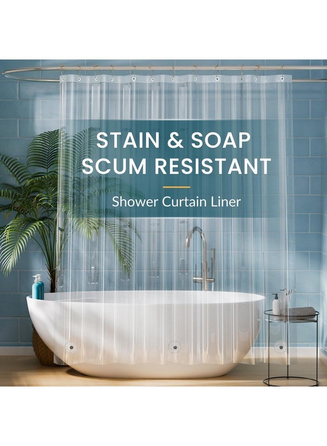 Titanker Clear Shower Curtain Liner, Plastic Shower Liner PEVA 72 x 72 Lightweight Waterproof Shower Curtains for Bathroom with Magnets and Rustproof Grommets - Image 1