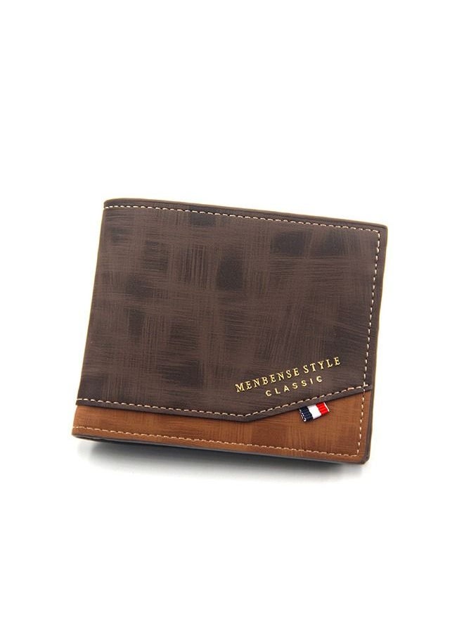 MenBense - Men's Short Wallet Stylish Card Holder & ID Bag  12*9.5*1.5cm - Image 1