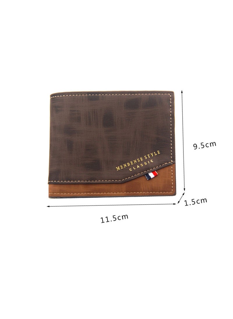 MenBense - Men's Short Wallet Stylish Card Holder & ID Bag  12*9.5*1.5cm - Image 1