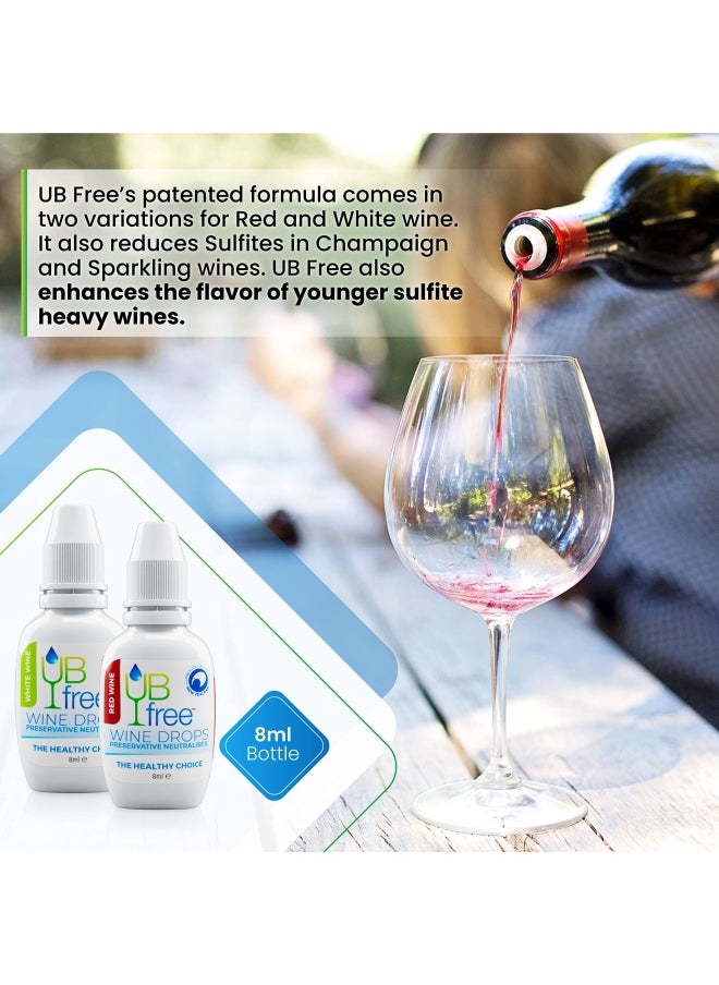 UB FREE UBfree Wine Drops  2pk Red  Removes Sulfites and Histamines from Red Wines  Naturally Eliminate Wine Headaches Sensitivities and Allergies  Odorless and Tasteless  Discrete and Portable  - Image 4