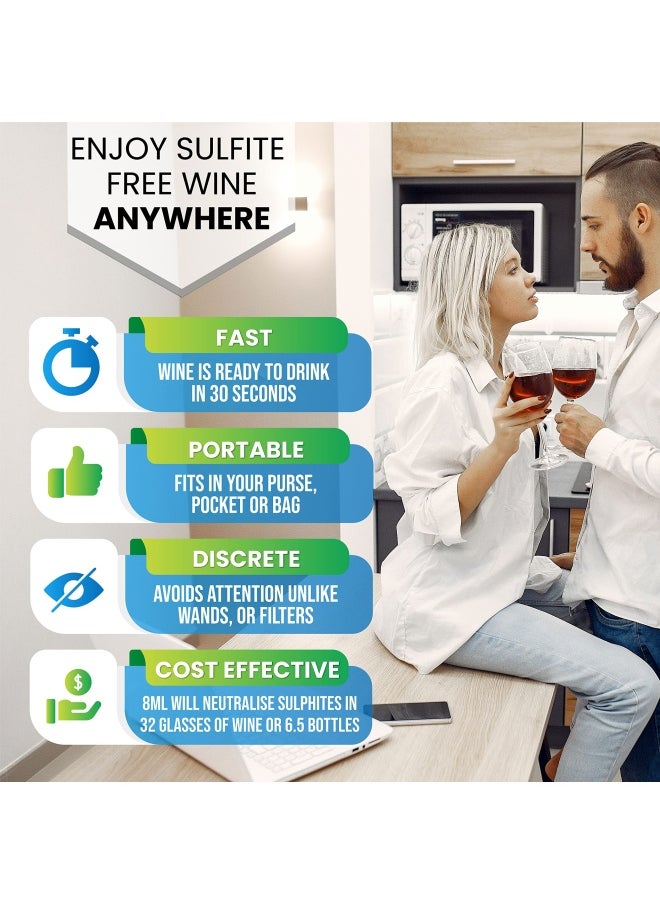 UB FREE UBfree Wine Drops  2pk Red  Removes Sulfites and Histamines from Red Wines  Naturally Eliminate Wine Headaches Sensitivities and Allergies  Odorless and Tasteless  Discrete and Portable  - Image 3