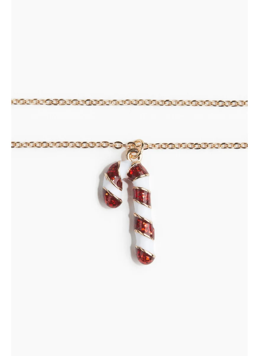 H&M Candy Cane Necklace