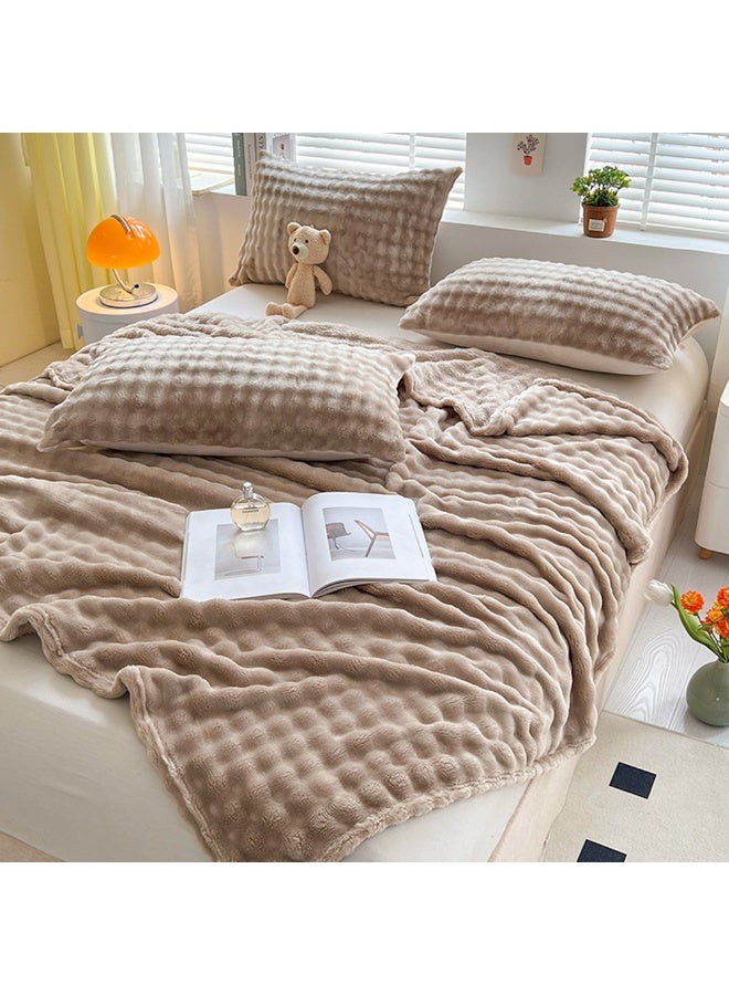 المرأة الناعمة لطيف الصلبة رمي بطانية للكريكة فلانيل هدية مريحة بطانيات للبنات أم المعلم المعلم أريكة سرير المنزل ديكور الراقية رمي دافئ للصيف غرف مكيفة الهواء 50 * 60 بوصة - Image 2