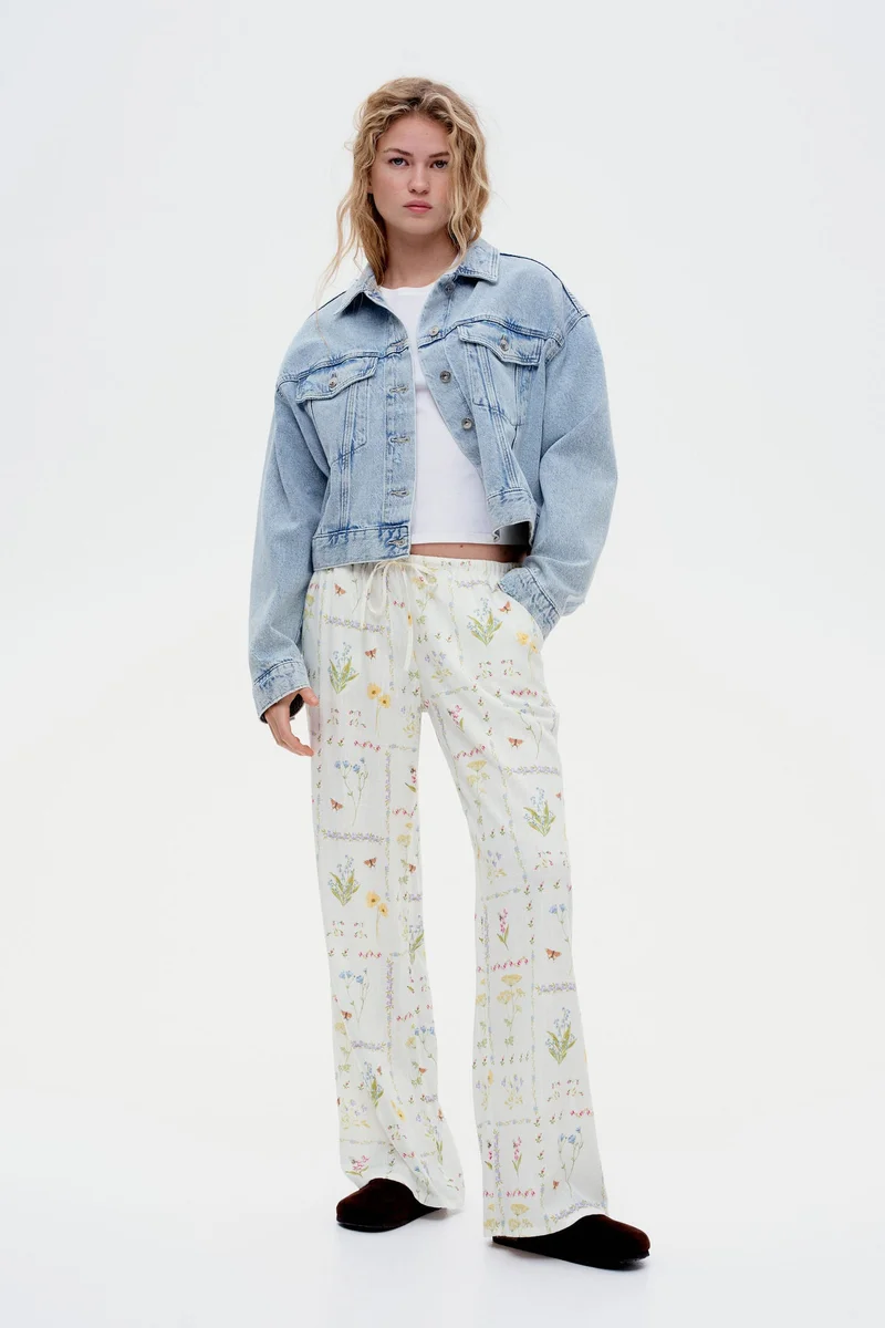 H&M Straight drawstring trousers