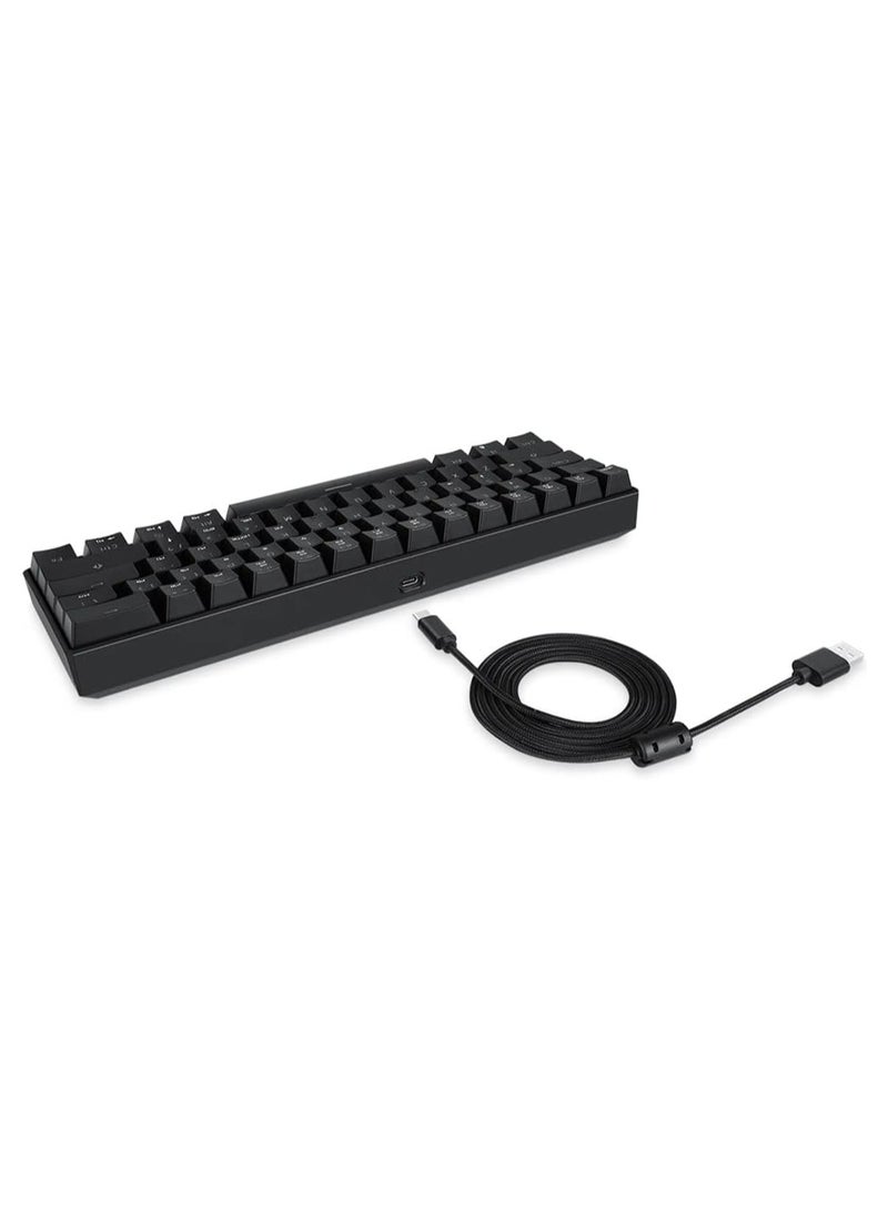 CK61 RGB Mechanical Gaming Keyboard OUTMU Red Switches Keyboard 61 Keys Anti-ghosting with Backlight for Gaming Black - Image 2