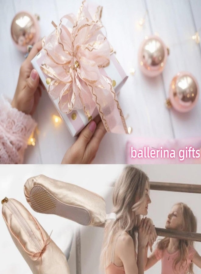 CECKQUE Ballet Dance Shoe Makeup Bag For Little Girls, Ballerina Slipper Makeup Pouch Bag, Ballet Pointe Shoes Gifts (Pink) - Image 2